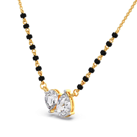 Dual Pear-Cut Diamond Mangalsutra